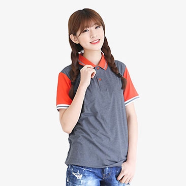 스판덱스 배색카라티 반팔