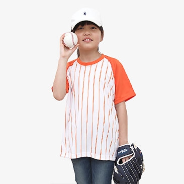 아동 쿨론 스트라이프 나그랑라운드 반팔