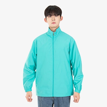 심플카라 바람막이 재킷