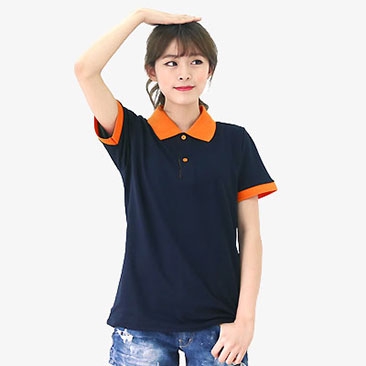 투컬러 배색 카라티 반팔