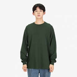 18수 라운드면티 긴팔 USA Fit (소매밴딩)
