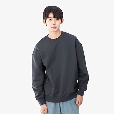 비캔버스 고급 쭈리 오버핏 맨투맨