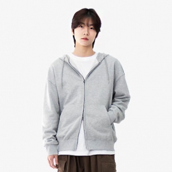 비캔버스 고급 투웨이 쭈리 오버핏 후드집업