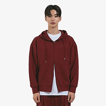 비캔버스 고급 투웨이 쭈리 오버핏 후드집업