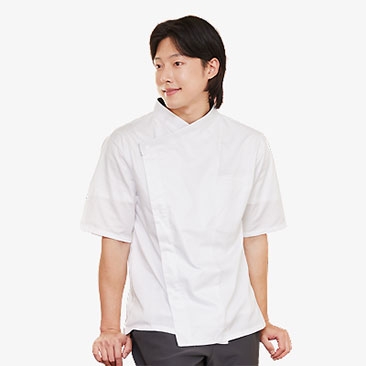 반팔 넥 커브드 조리복