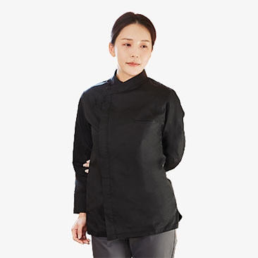 긴팔 하프넥 커브드 조리복