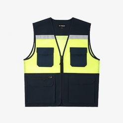 형광 왕망사 방범조끼