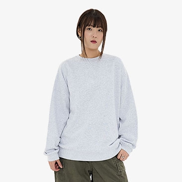 빅실루엣 오버핏 쭈리 맨투맨티셔츠