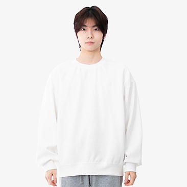 비캔버스 특양면 오버핏 맨투맨