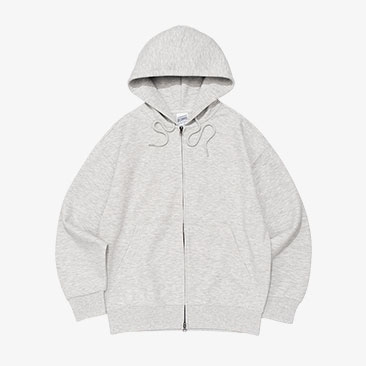 비캔버스 특양면 투웨이 오버핏 후드집업