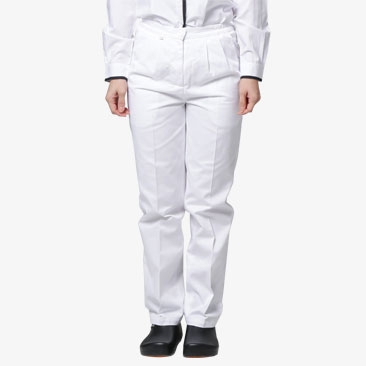 여자 백색 위생바지