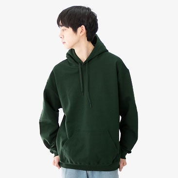 링스펀면 기모 후드티셔츠 USA FIT