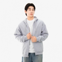 링스펀면 기모 후드 집업티셔츠 USA FIT