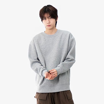 비캔버스 기모쮸리 오버핏 맨투맨