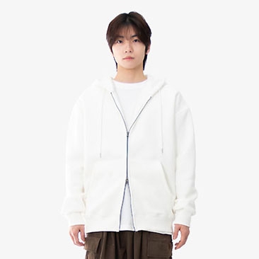 비캔버스 기모쮸리 투웨이 오버핏 후드집업