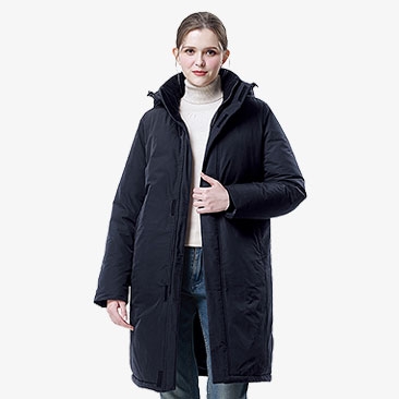 베이직 투웨이 지퍼 롱 파카