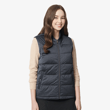 멜란지 스판 오리털 조끼