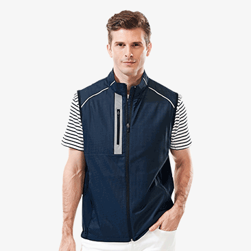 반사 타공 배색 경량 스트레치 조끼