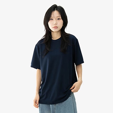 드라이 오버핏 라운드 해리 반팔