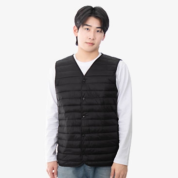 v넥 웰론 패딩조끼
