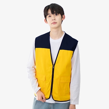 TC 네이비 배색 조끼