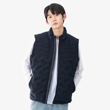 테잎 패딩조끼