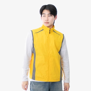 배색 반사 카라조끼