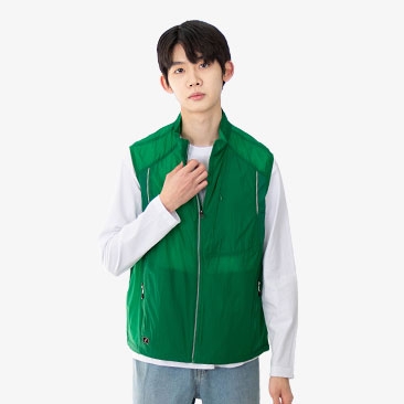 메쉬배색 카라형조끼