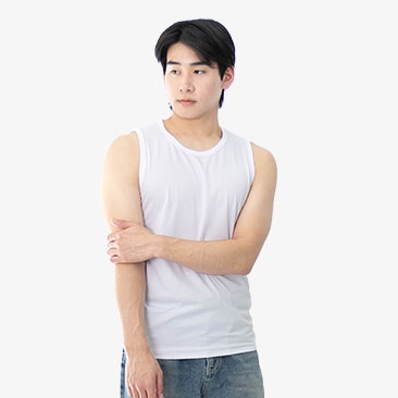 골지 민소매 티셔츠(에어로쿨)