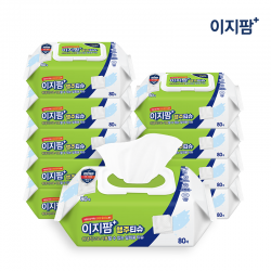 이지팜 행주티슈 캡형 80매 x 10팩