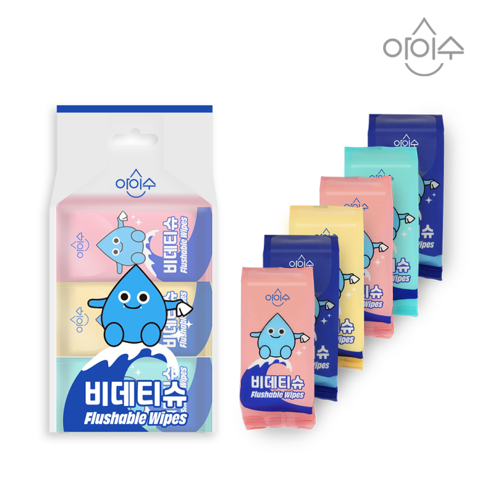 아이수 블루니 몬스터 미니 비데티슈 10매 x 6개