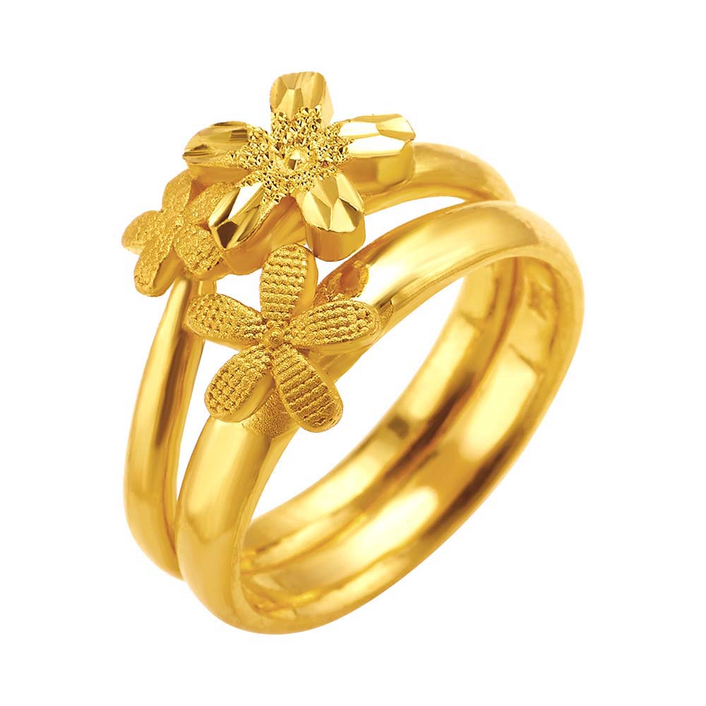 플라워 쌍가락지 24K 순금 11.25g