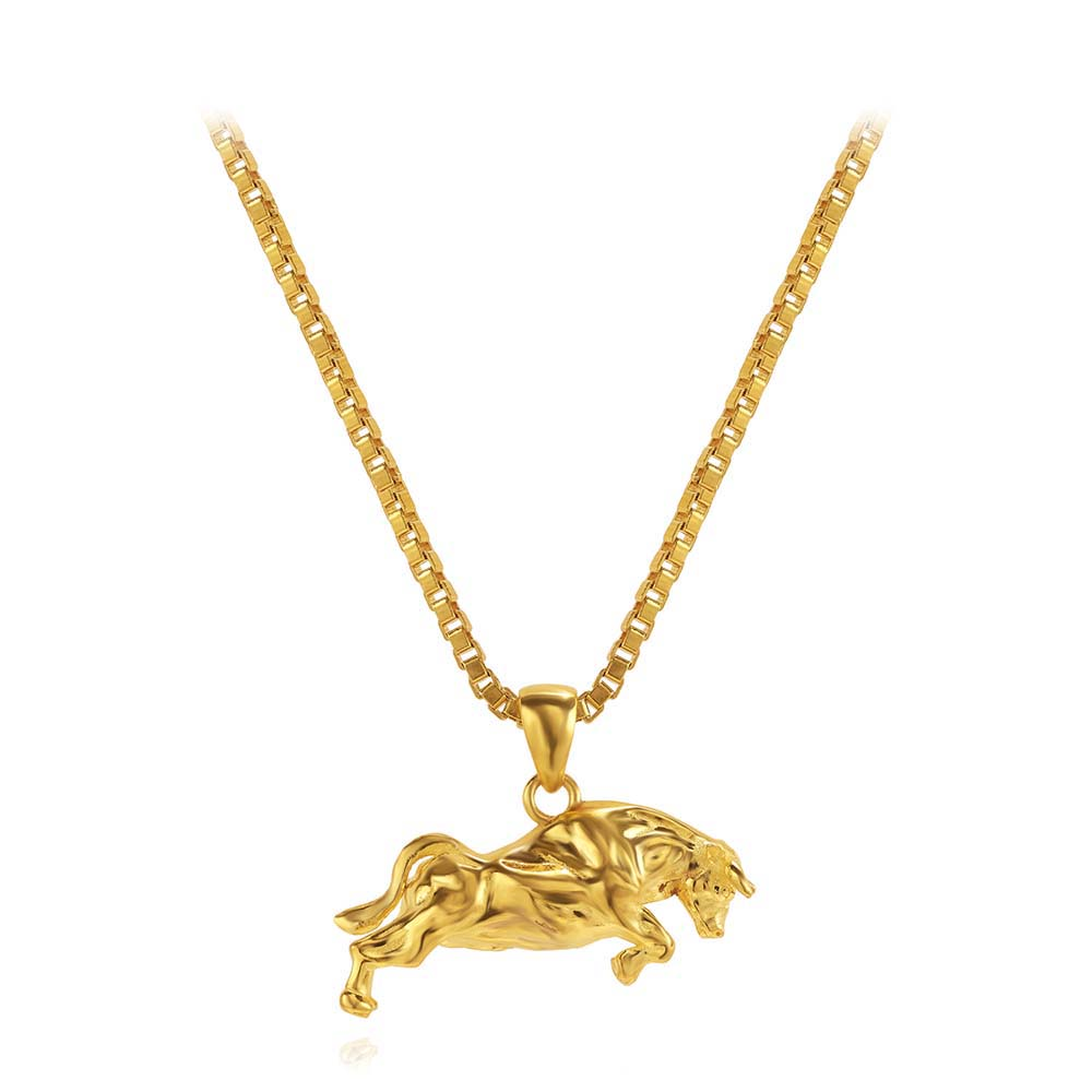 황금소 메달 목걸이 24K 순금 30g