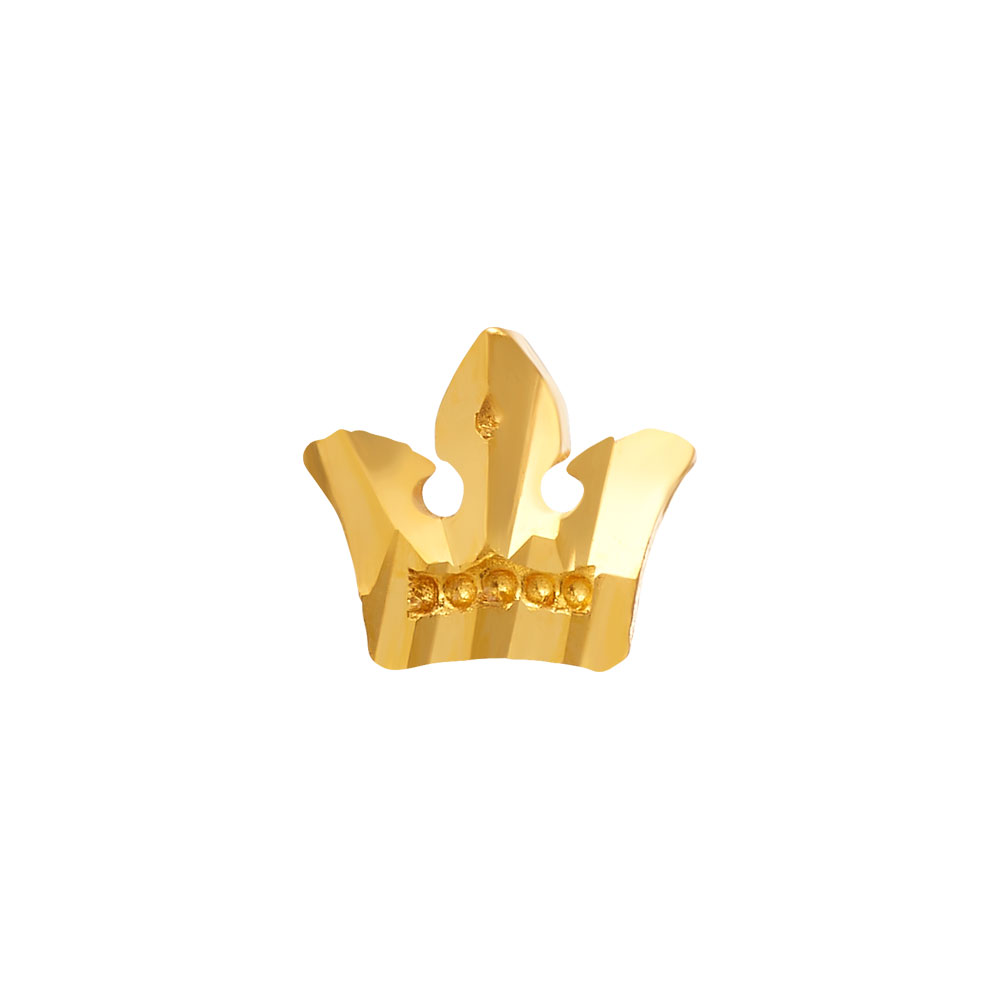 크라운 침 귀걸이 24K 순금