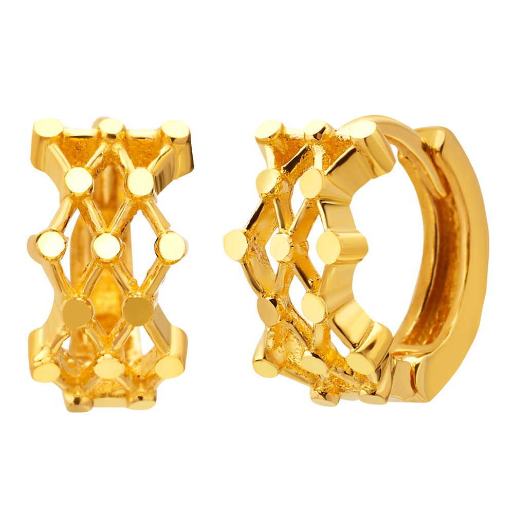 웨이브 체인 원터치 귀걸이 24K 순금 3.75g