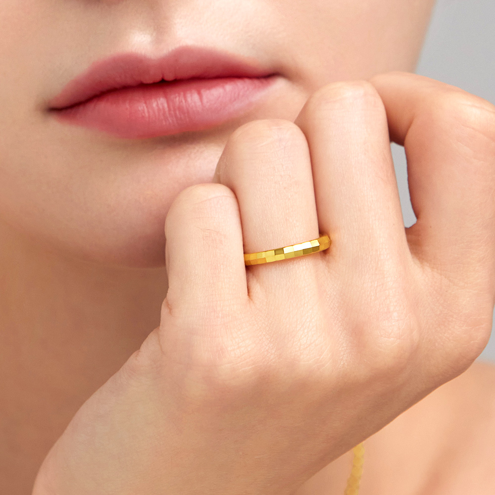 라티스 컷팅 반지(종 택) 24K 순금 1.875g