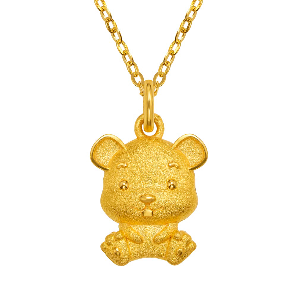 쥐 돌목걸이 24K 순금 3.75g
