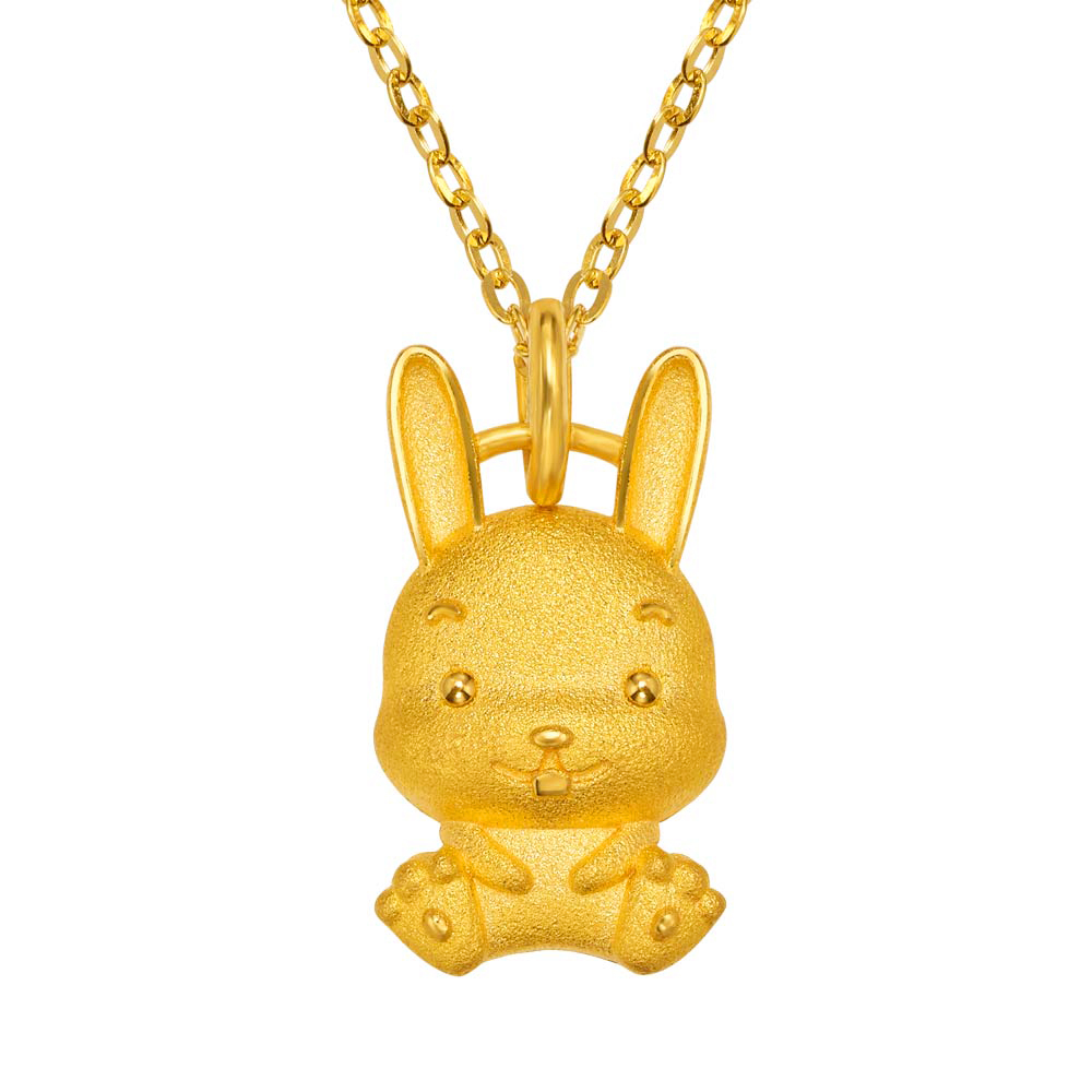 토끼 돌목걸이 24K 순금 3.75g