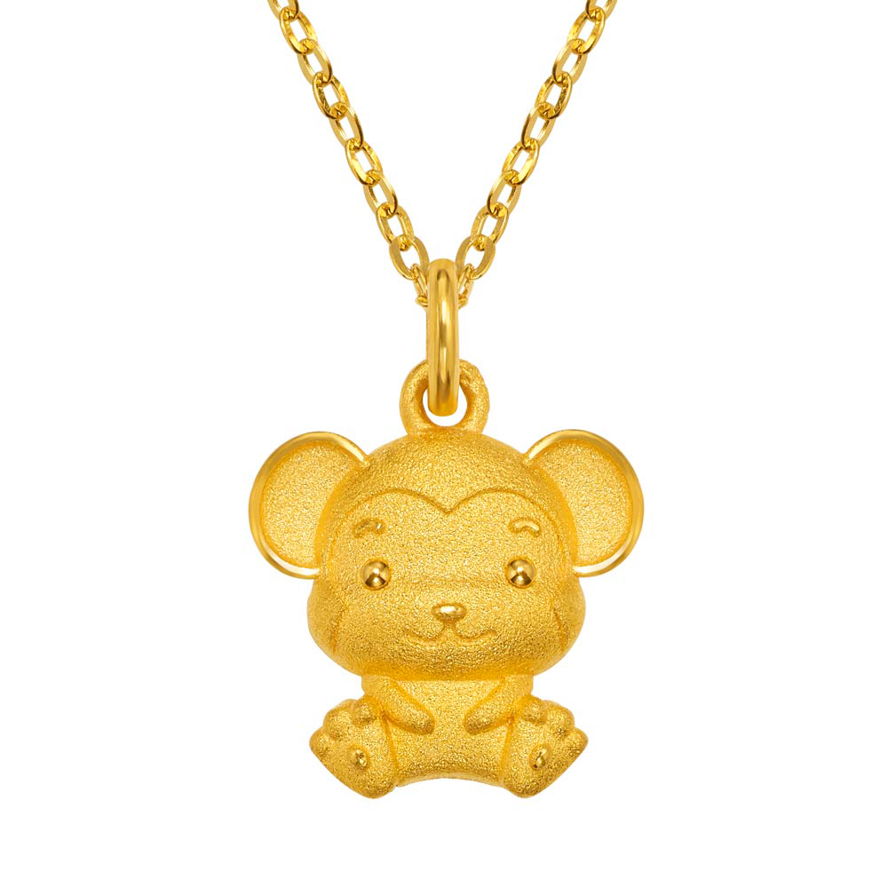 원숭이 돌목걸이 24K 순금 3.75g