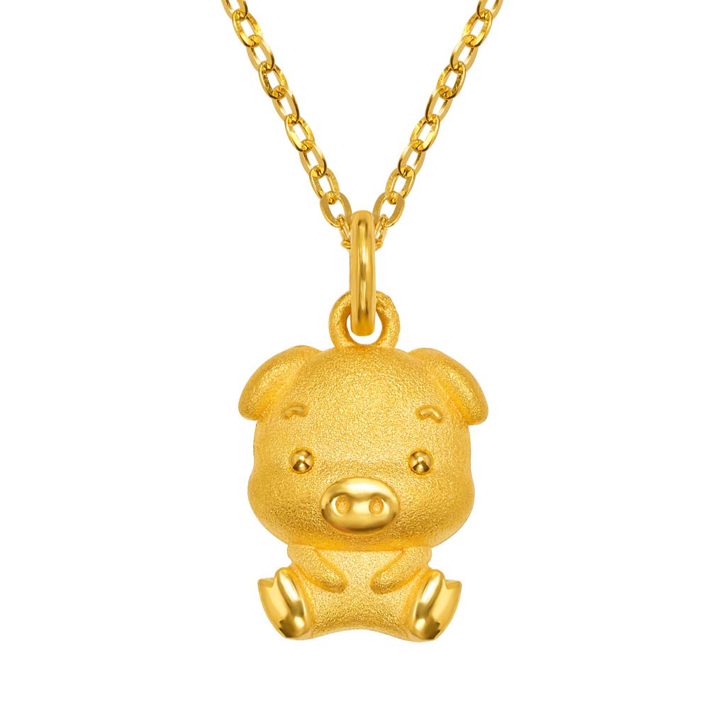 돼지 돌목걸이 24K 순금 3.75g