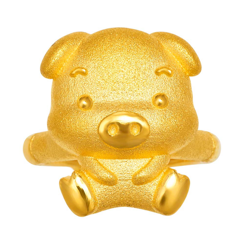 돼지 돌반지 24K 순금 3.75g