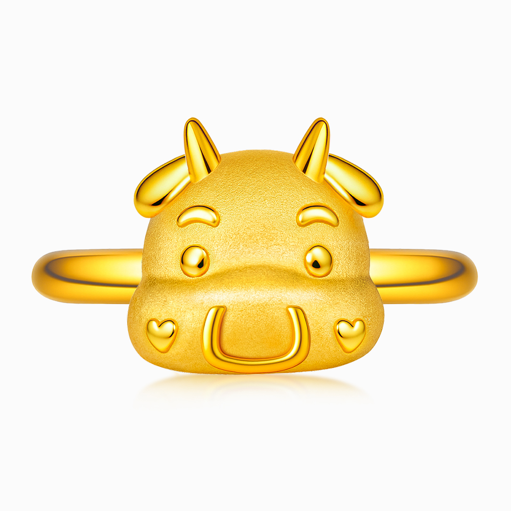 소 돌반지 24K 순금 1g