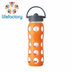 라이프팩토리 유리병/텀블러 22oz(650ml) 스트로캡 글라스보틀 (오렌지) Straw cap Bottle(tumbler) (Orange) (프랑스/미국산)