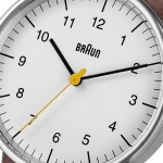 BRAUN 정식수입품 남성용 클래식 브라운 가죽스트랩 손목시계 BN0021WHBRG 화이트페이스