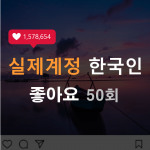 인스타 좋아요 50회 (한국인)