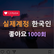 인스타 좋아요 1000회 (한국인)