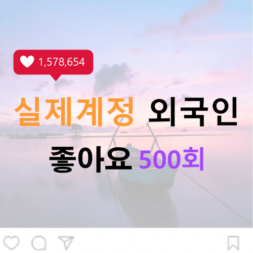 인스타 좋아요 500회 (외국인)