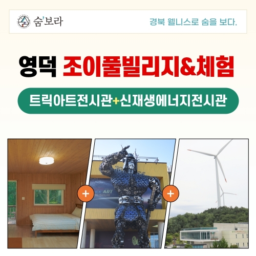 경북 웰니스여행 영덕(조이풀빌리지+트릭아트전시관+신재생에너지전시관)