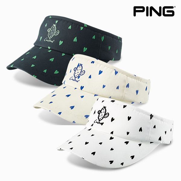 핑 패턴 와이드 바이저 골프모자 여성 2023년