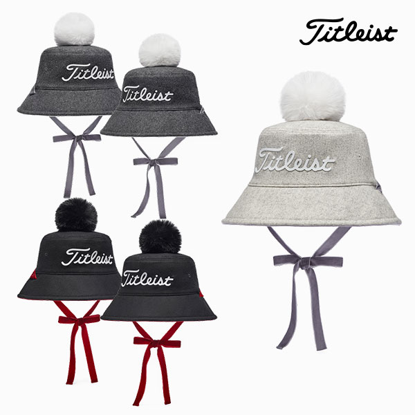 [아쿠쉬정품] 타이틀리스트 TH23WPBK 우먼스 폼폼 버킷햇 겨울모자 골프모자 여성 2023년